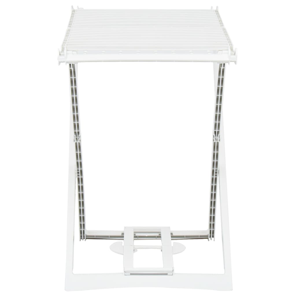 Tendedero plegable de plástico blanco