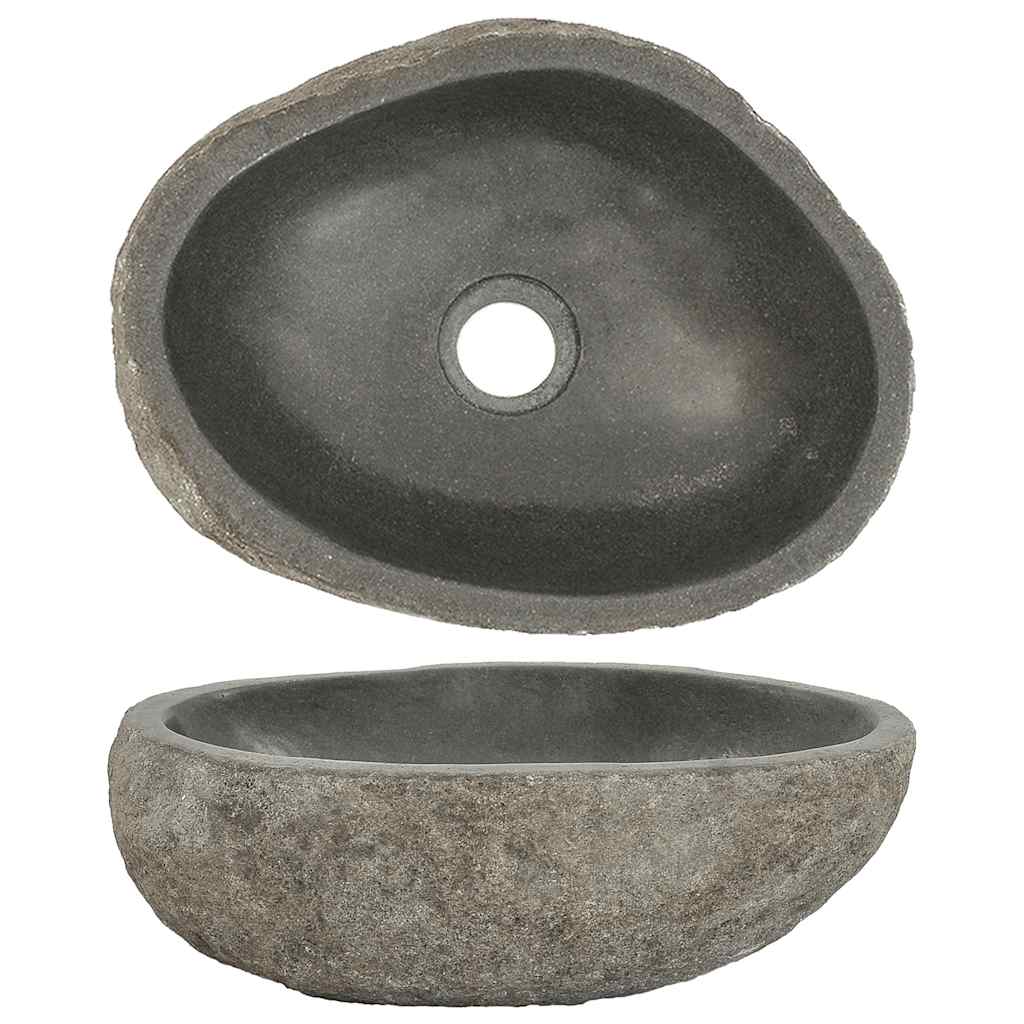 Lavabo de piedra de río