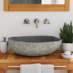 Lavabo ovalado piedra de río (45-53)x(34-41) cm