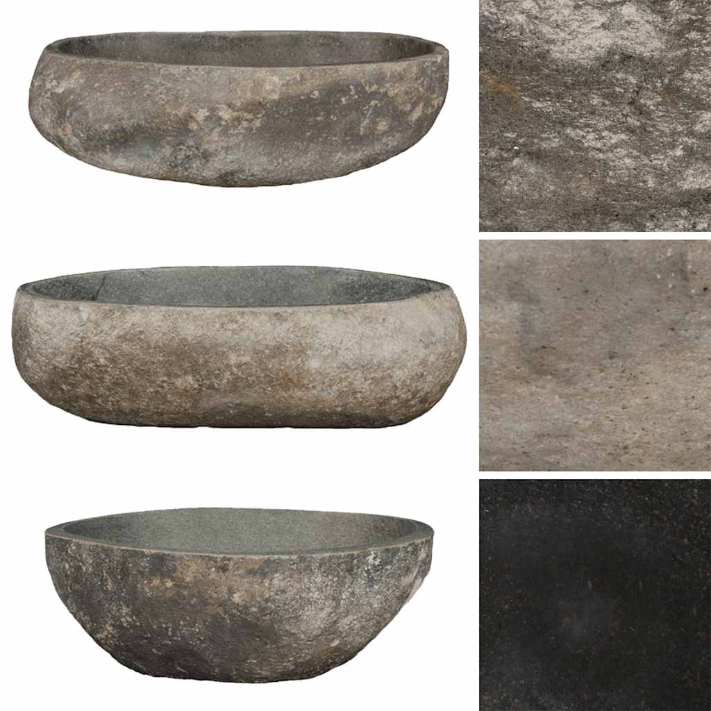 Lavabo ovalado piedra de río (45-53)x(34-41) cm