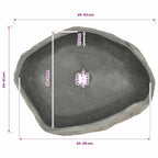 Lavabo ovalado piedra de río (45-53)x(34-41) cm