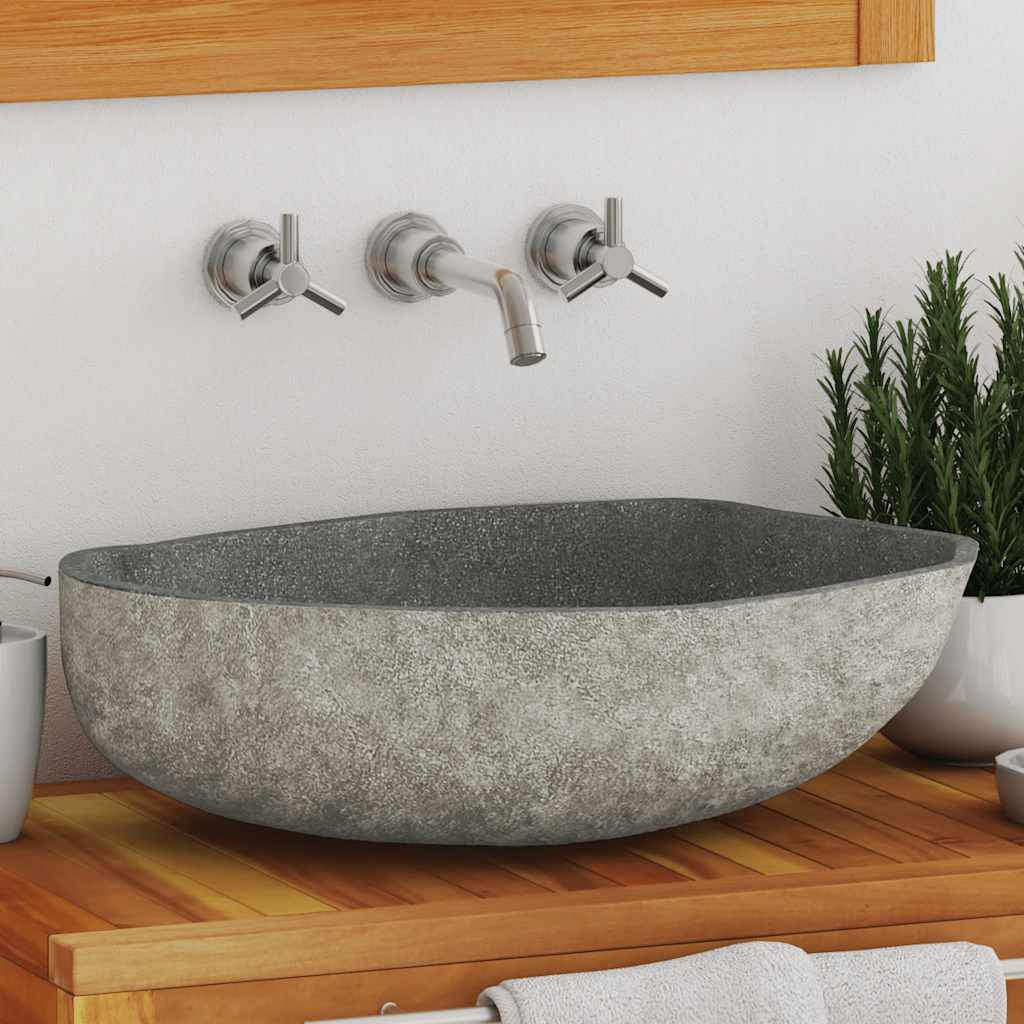 Lavabo ovalado piedra de río (45-53)x(34-41) cm