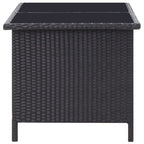 Set muebles de jardín 6 piezas y cojines ratán sintético negro