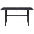 Set muebles de jardín 6 piezas y cojines ratán sintético negro