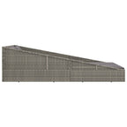 Tumbona cama de jardín ratán sintético gris 110x200 cm
