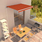 Toldo automático retráctil naranja y marrón 400x300 cm