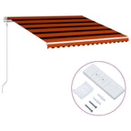Toldo automático retráctil naranja y marrón 400x300 cm