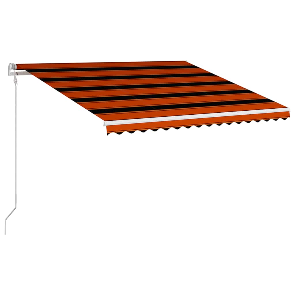 Toldo automático retráctil naranja y marrón 400x300 cm