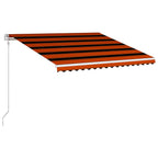 Toldo automático retráctil naranja y marrón 400x300 cm