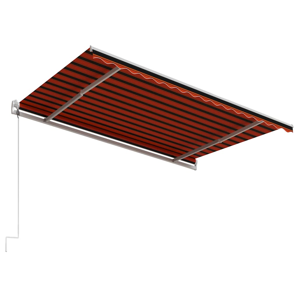 Toldo automático retráctil naranja y marrón 400x300 cm