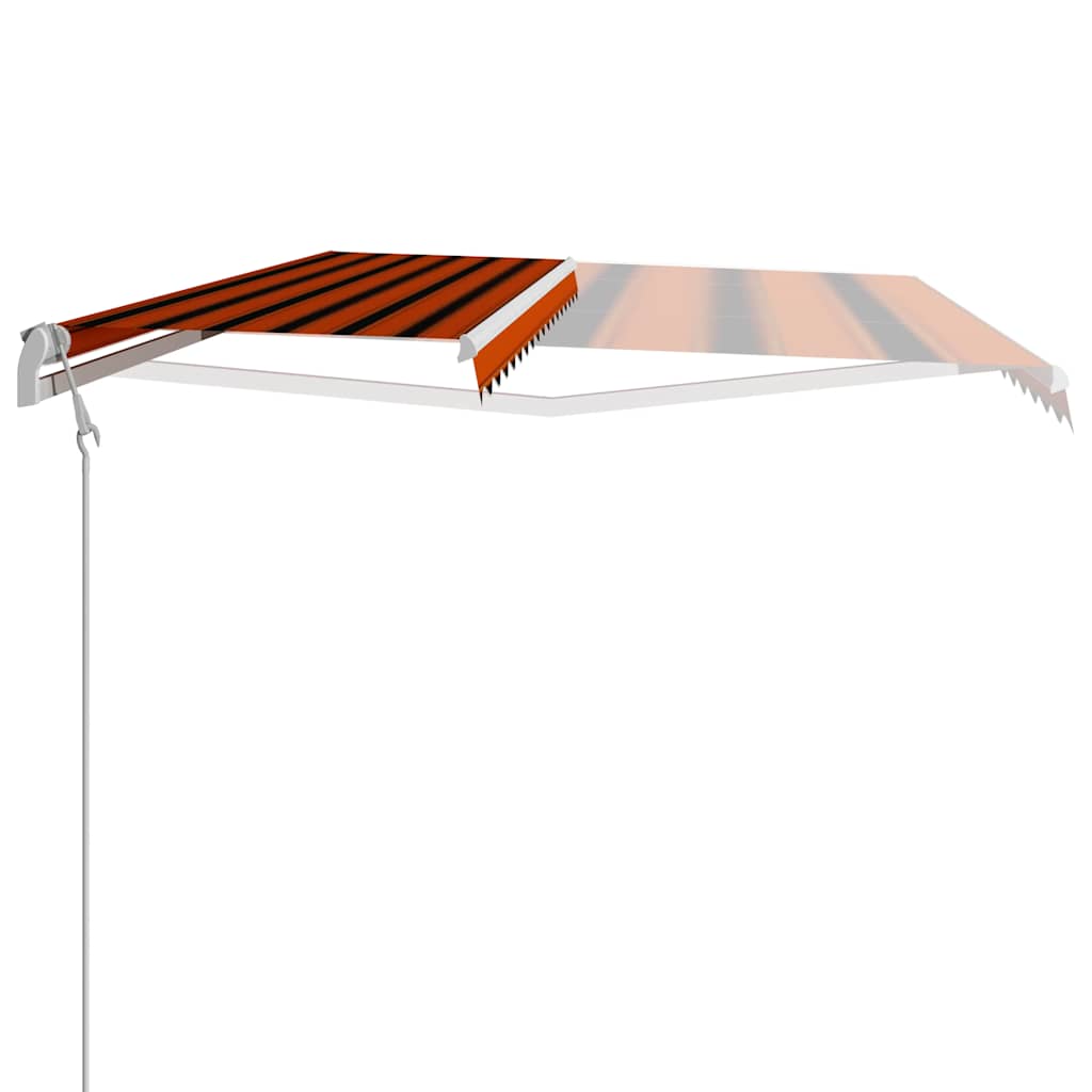 Toldo automático retráctil naranja y marrón 400x300 cm