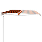 Toldo automático retráctil naranja y marrón 400x300 cm