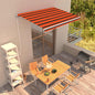 Toldo automático retráctil naranja y marrón 400x300 cm