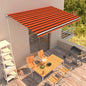 Toldo automático retráctil naranja y marrón 400x300 cm