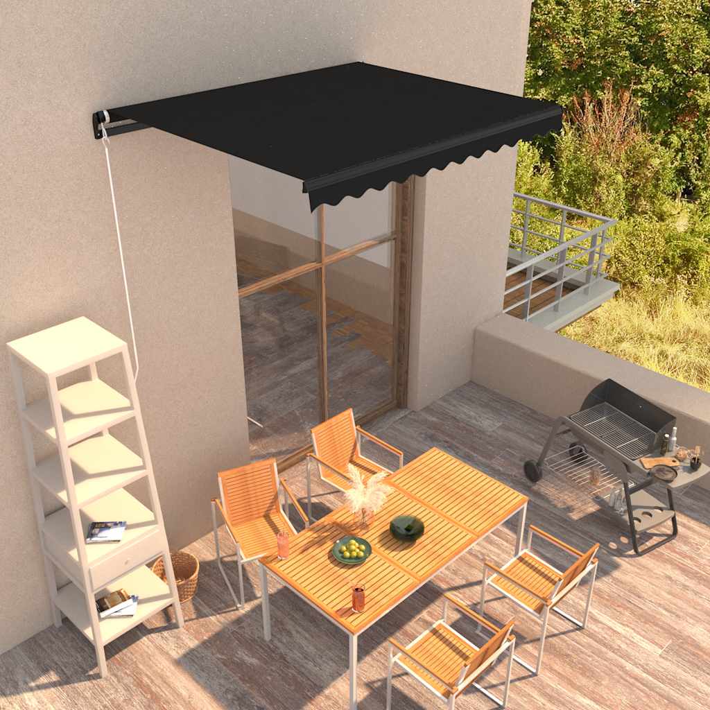 Toldo automático retráctil naranja y marrón 400x300 cm