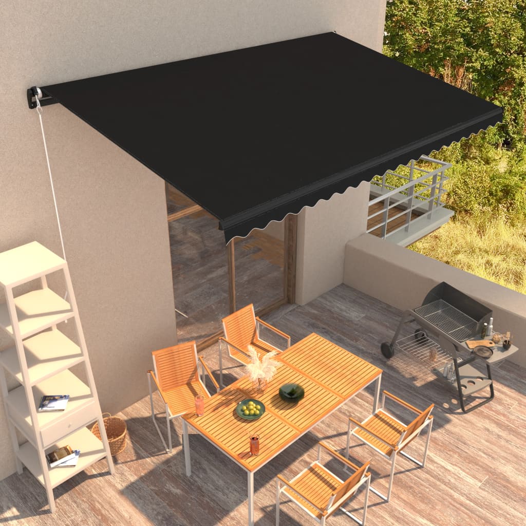 Toldo automático retráctil naranja y marrón 400x300 cm