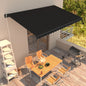 Toldo automático retráctil naranja y marrón 400x300 cm