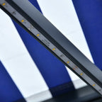 Toldo con LED y sensor de viento azul y blanco 500x300 cm