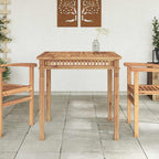 Mesa de comedor de jardín madera maciza de teca 80x80x80 cm
