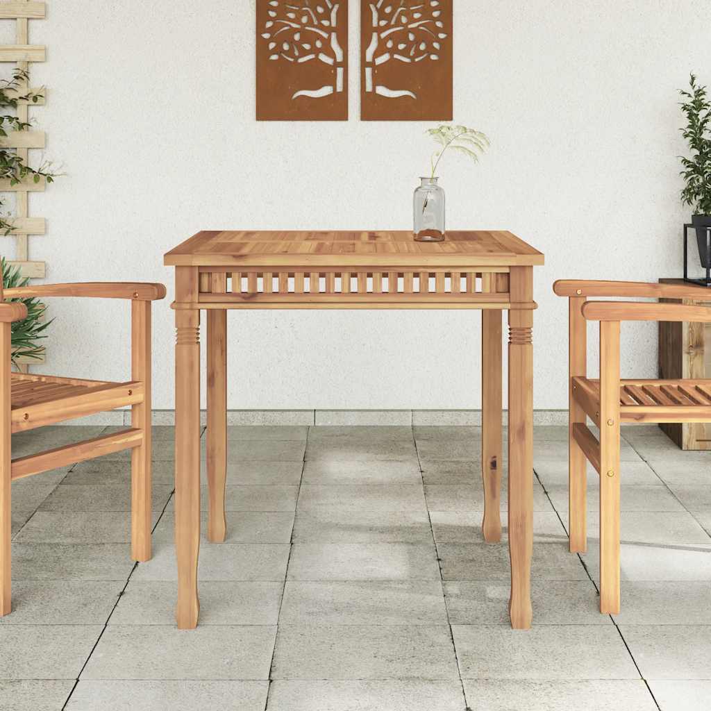 Mesa de comedor de jardín madera maciza de teca 80x80x80 cm