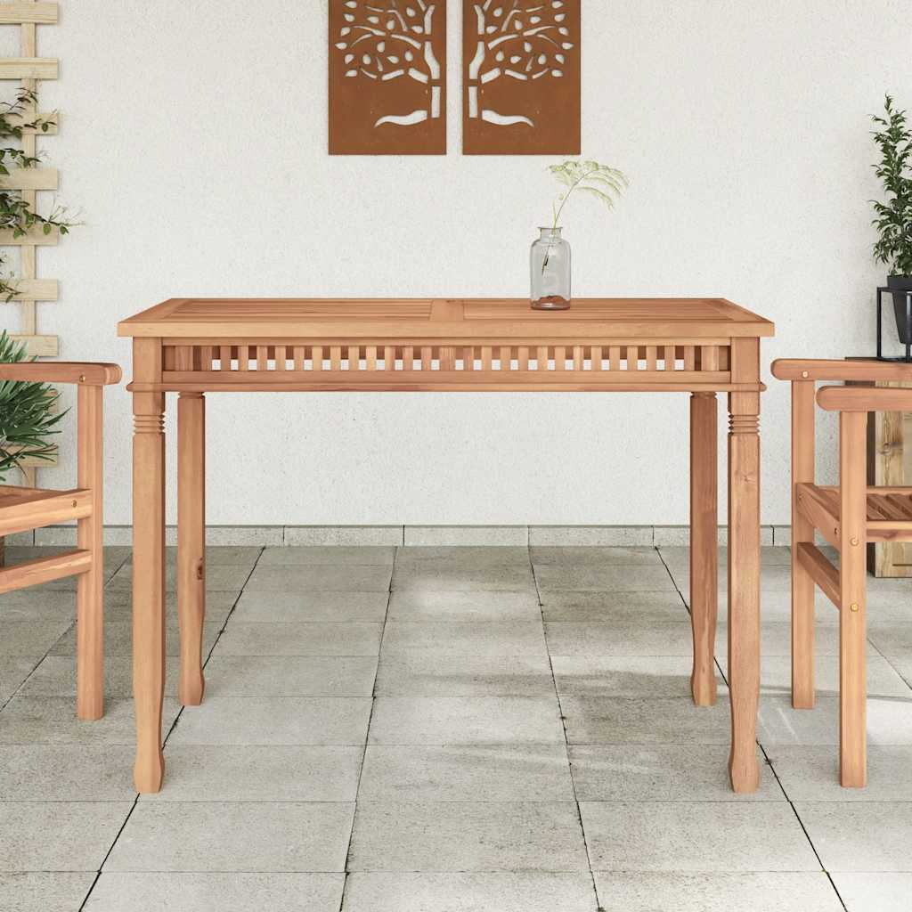 Mesa de comedor de jardín madera maciza de teca 120x65x80 cm