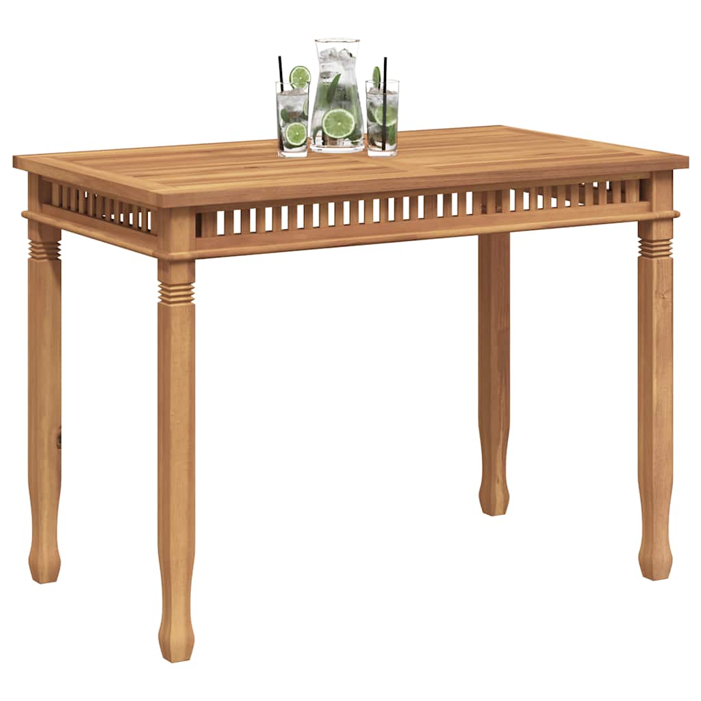 Mesa de comedor de jardín madera maciza de teca 120x65x80 cm