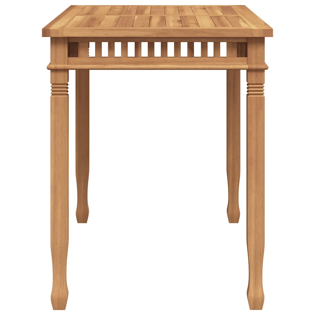 Mesa de comedor de jardín madera maciza de teca 120x65x80 cm