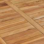 Mesa de comedor de jardín madera maciza de teca 120x65x80 cm