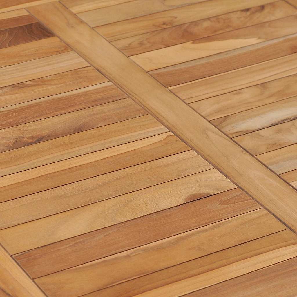 Mesa de comedor de jardín madera maciza de teca 120x65x80 cm