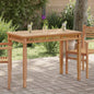 Mesa de comedor de jardín madera maciza de teca 120x65x80 cm