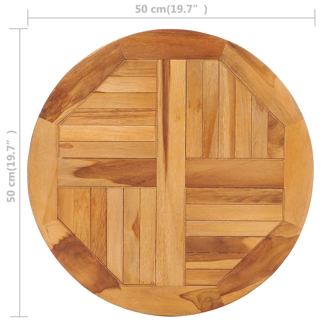 Plato giratorio para mesa de madera maciza de teca
