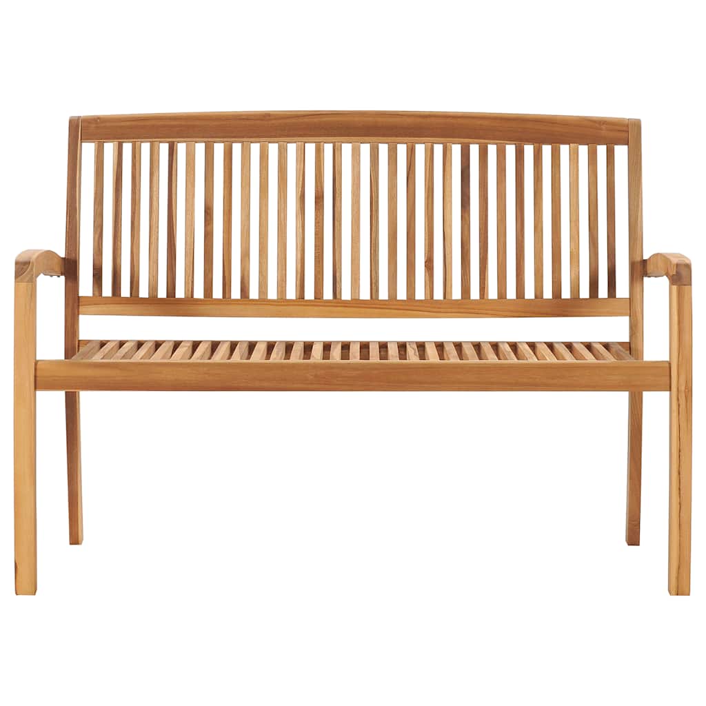 Banco de jardín 2 plazas madera maciza de teca 120 cm