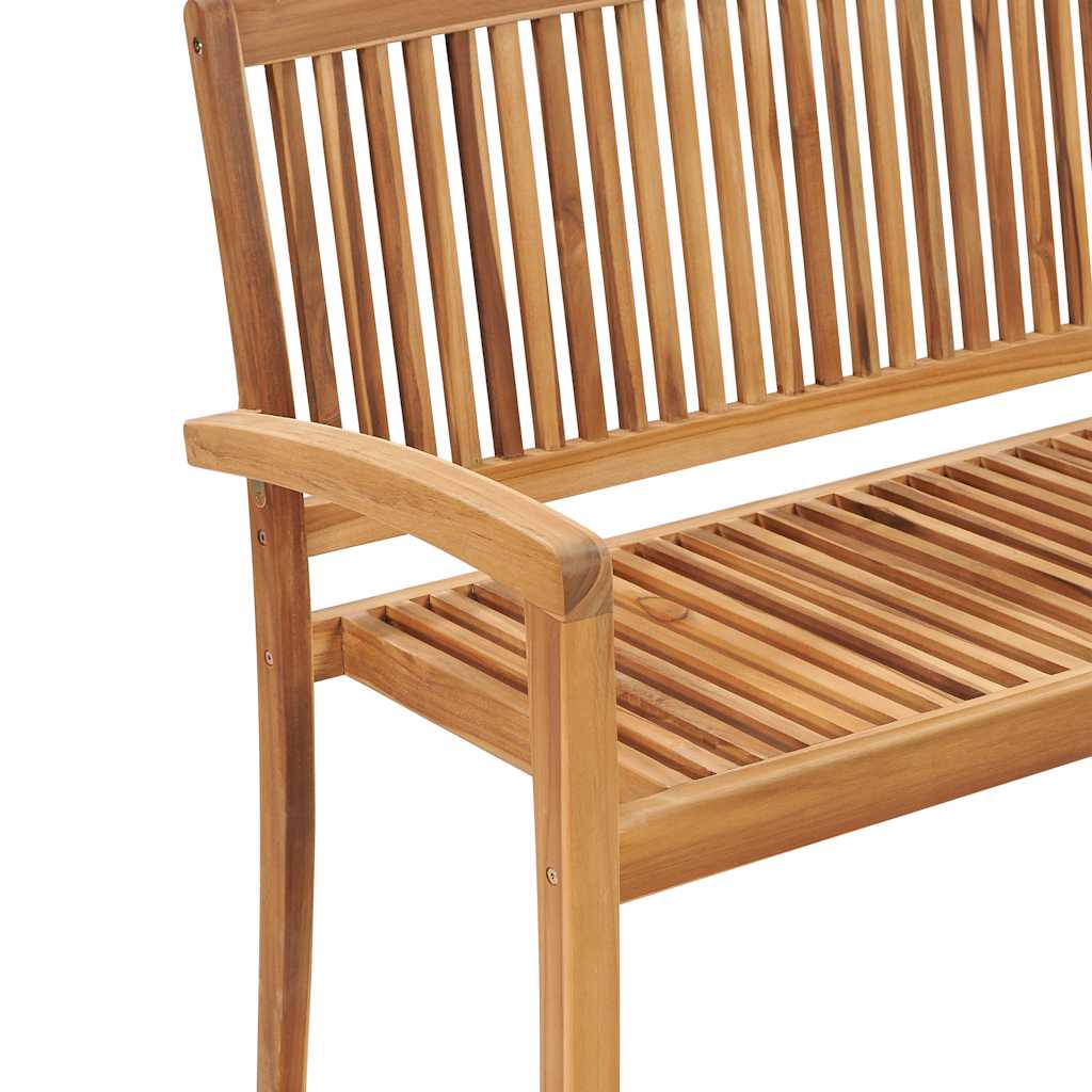 Banco de jardín 2 plazas madera maciza de teca 120 cm