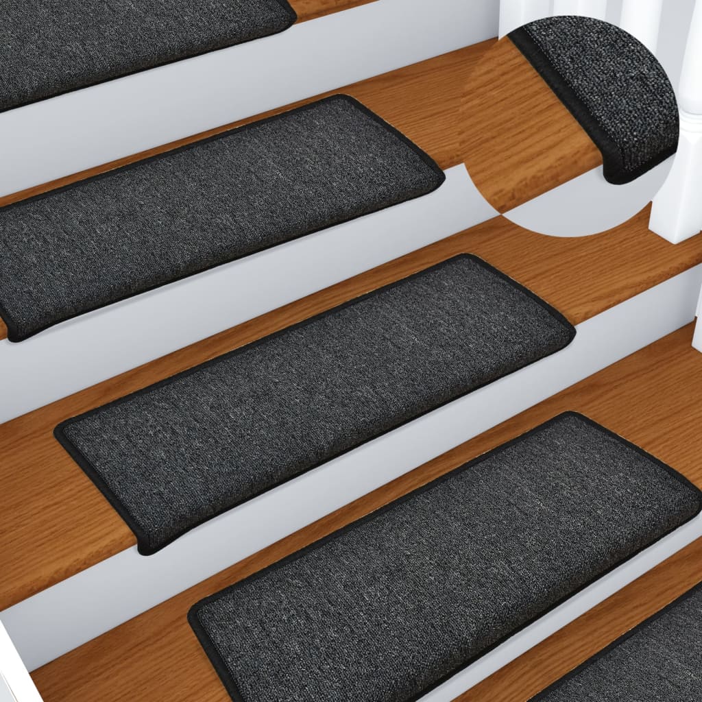 Alfombrillas para escaleras 15 unidades 65x21x4 cm Azul Mar Borde Rectangular