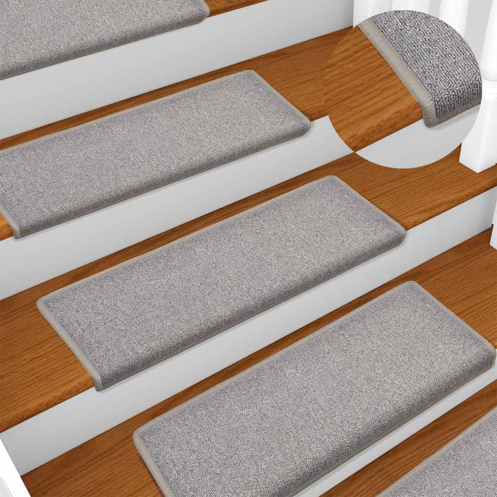 Alfombrillas para escaleras 15 unidades 65x21x4 cm Azul Mar Borde Rectangular