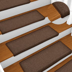 Alfombrillas para escaleras 15 unidades 65x21x4 cm Azul Mar Borde Rectangular
