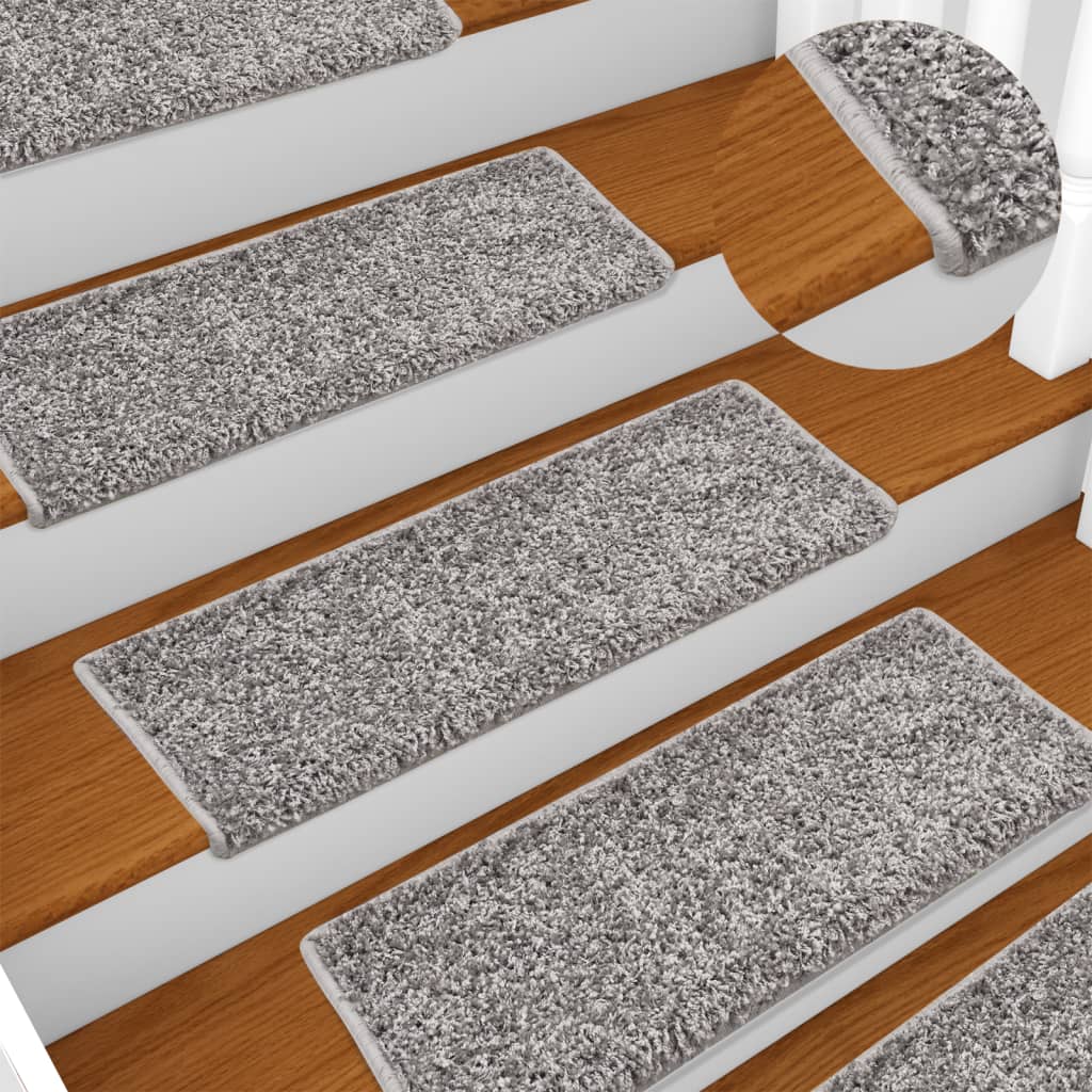 Alfombrillas para escaleras 15 unidades 56x17x3 cm Azul Semicircular