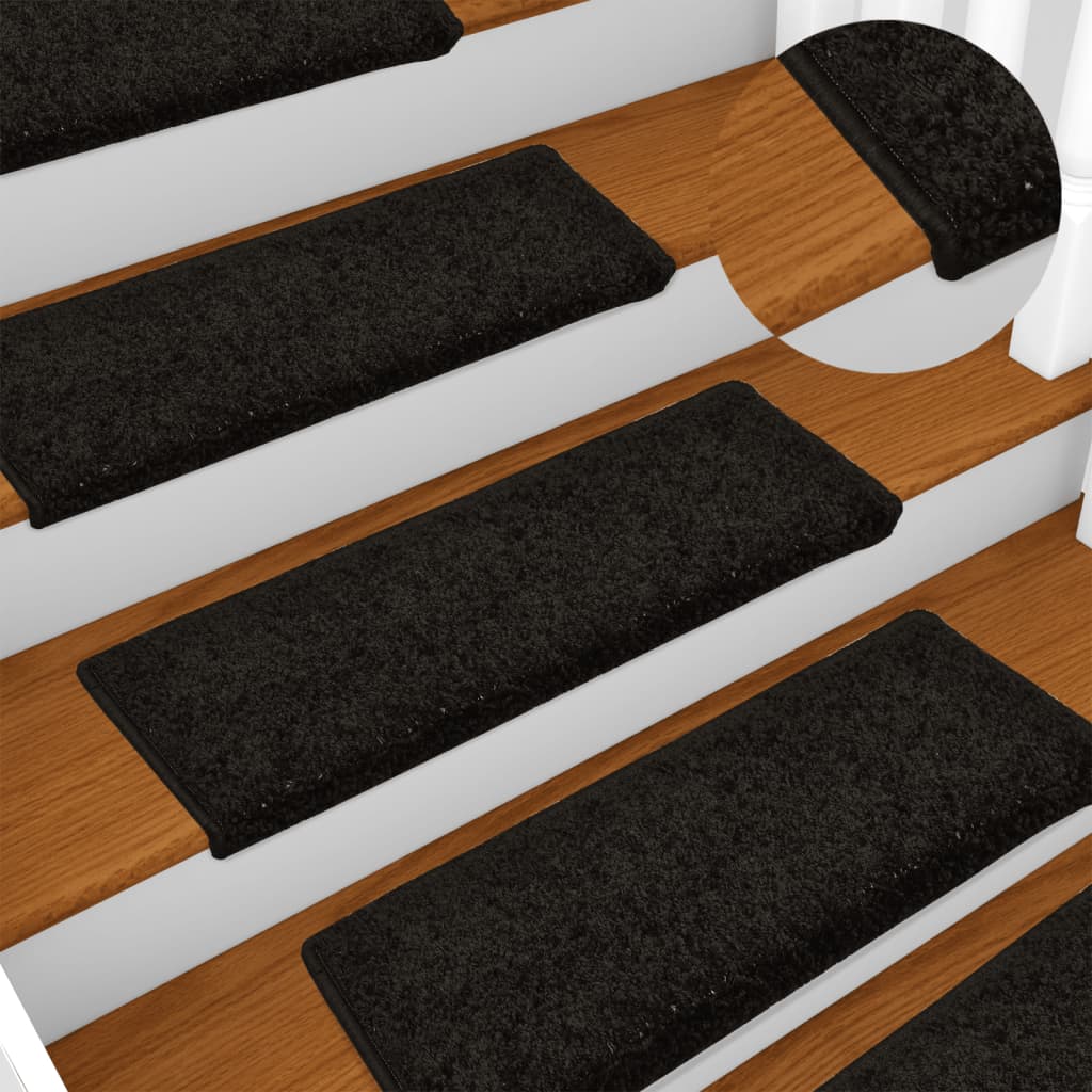 Alfombrillas para escaleras 15 unidades 65x21x4 cm Azul Mar Borde Rectangular