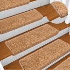 Alfombrillas para escaleras 15 unidades 56x17x3 cm Azul Semicircular