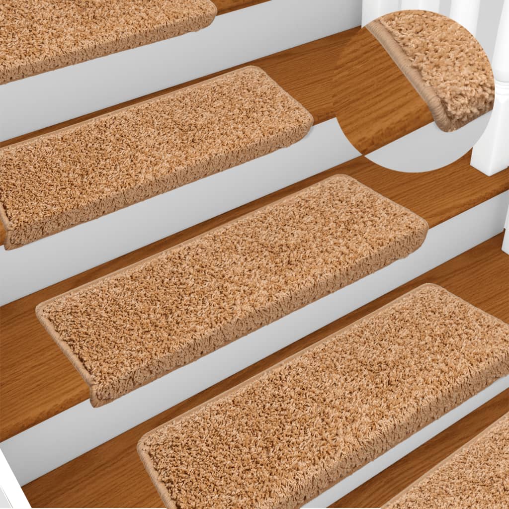 Alfombrillas para escaleras 15 unidades 56x17x3 cm Azul Semicircular