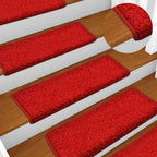 Alfombrillas para escaleras 15 unidades 65x21x4 cm Azul Mar Borde Rectangular