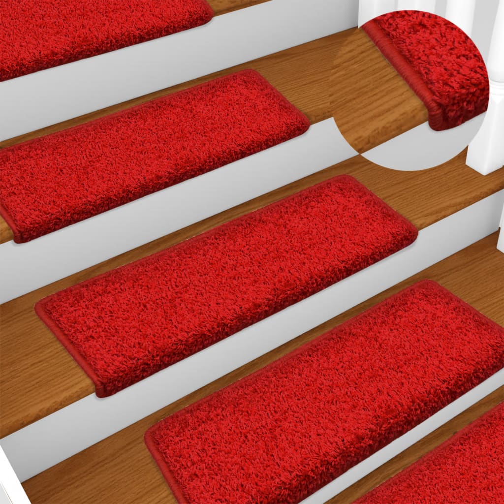 Alfombrillas para escaleras 15 unidades 65x21x4 cm Azul Mar Borde Rectangular