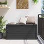 Caja de almacenamiento de jardín gris 117x45x56 cm