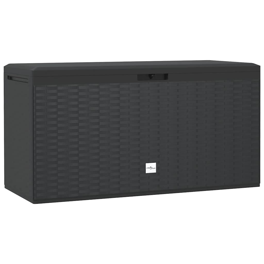 Caja de almacenaje para jardín gris antracita 114x47x60 cm