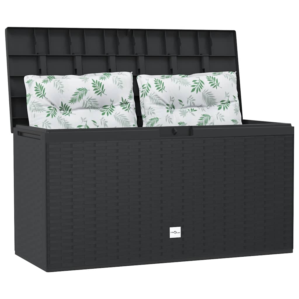 Caja de almacenaje para jardín gris antracita 114x47x60 cm