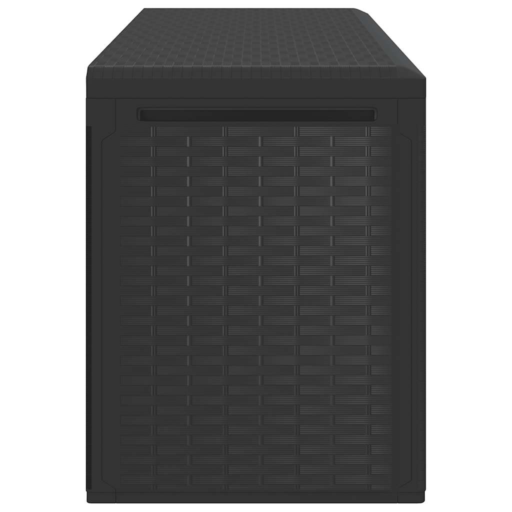 Caja de almacenaje para jardín gris antracita 114x47x60 cm