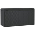Caja de almacenaje para jardín gris antracita 114x47x60 cm