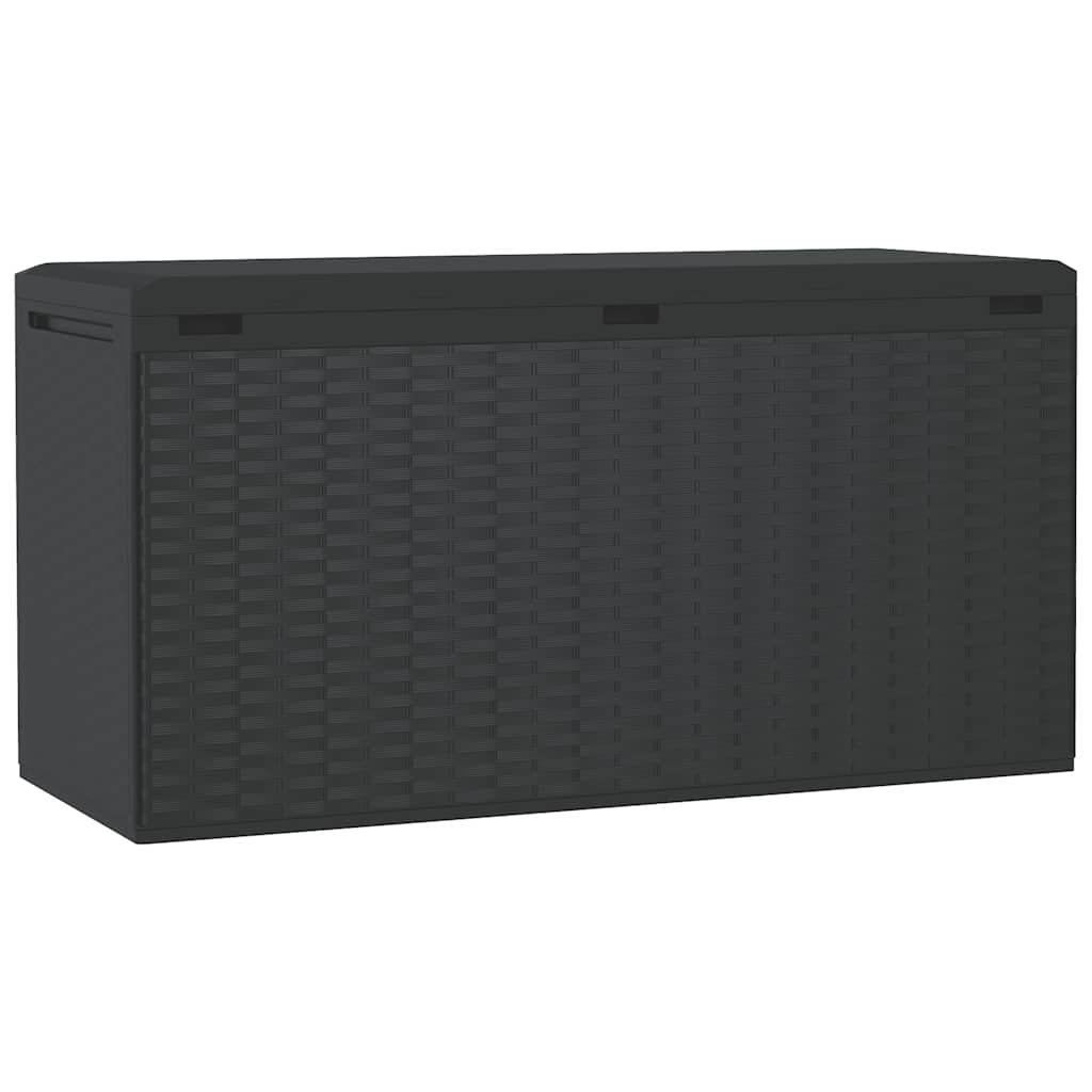 Caja de almacenaje para jardín gris antracita 114x47x60 cm