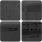 Caja de almacenaje para jardín gris antracita 114x47x60 cm