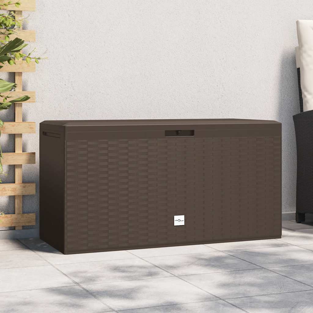 Caja de almacenamiento de jardín gris 117x45x56 cm